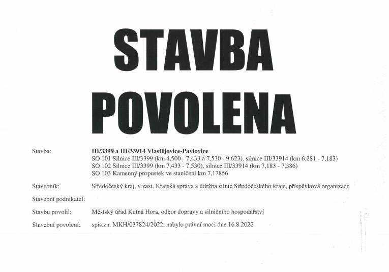 Stavba povolena